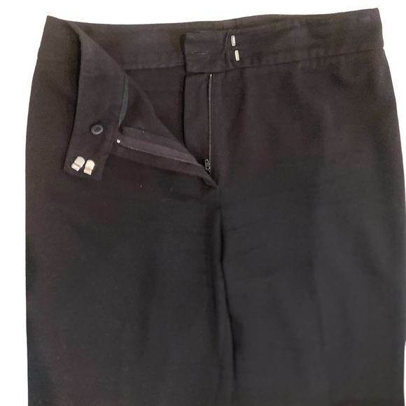 Thalian black wide leg work mid rise stretch flat front trouser size 10 - Picture 3 of 7